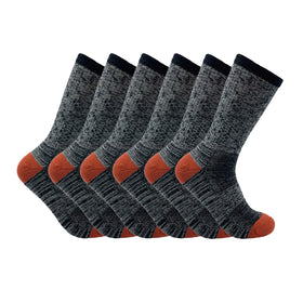 Lightweight Merino Wool Crew Socks - 6 Pairs